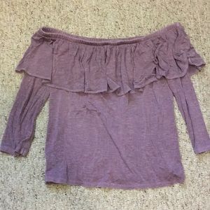 American Eagle ruffle off the shoulder top
